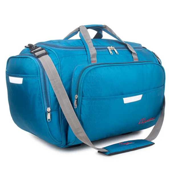 Signature_Blue_Fabric_Adjustable_Strap_24_Inch_Travel_Duffel_Bag