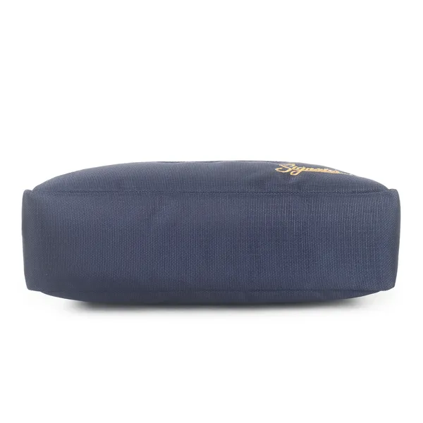 Signature_Navy_Blue_Fabric_Multi_Compartment_Wristlet_Travel_Pouch_For_Women