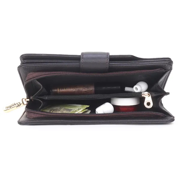 Signature_Black_Leather_Wrist_Strap_Travel_Wallet_For_Travel_Daily_Commutes_Outings