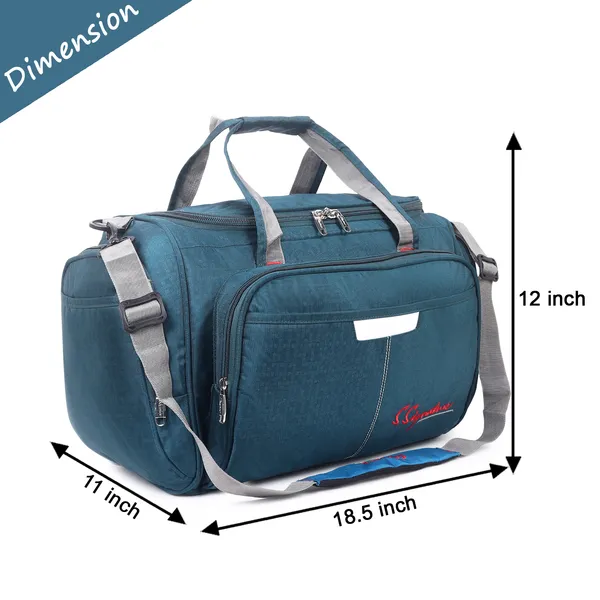 Signature_Teal_Blue_Fabric_Multi_Compartment_Travel_Duffel_Bag_For_Travel_Gym_Sports_Activities