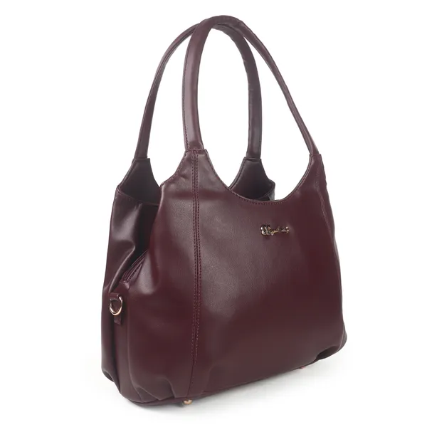 Signature_Burgundy_Leather_Classic_Handle_Metal_Buckle_Handbag