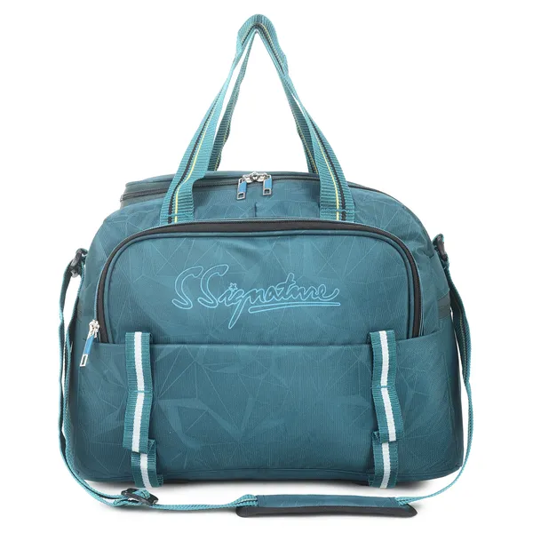 Signature_Blue_Fabric_Adjustable_Strap_17_Inch_Travel_Duffel_Bag