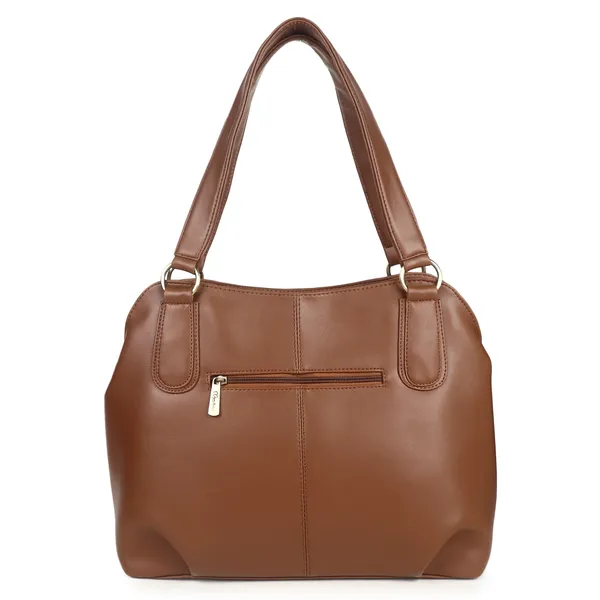 Signature_Brown_Faux_Leather_Handbag_For_Women