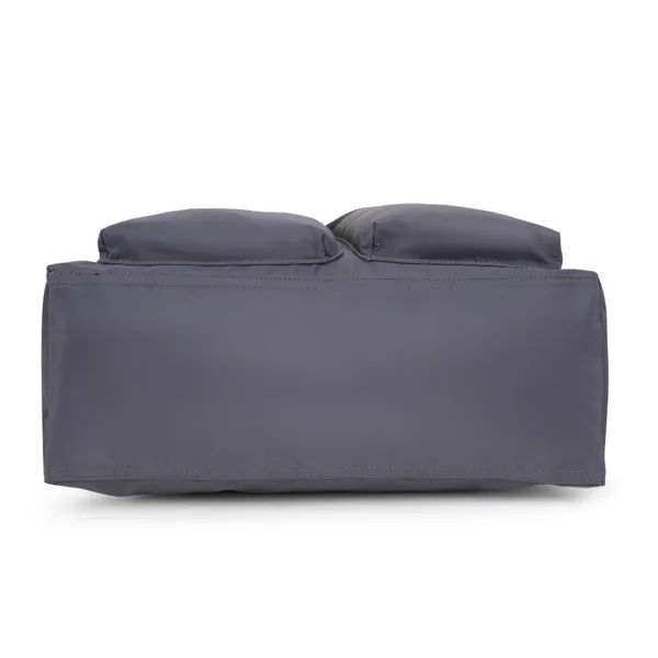 Signature_Grey_Faux_Leather_Multi_Pocket_Shoulder_Bag_For_Women