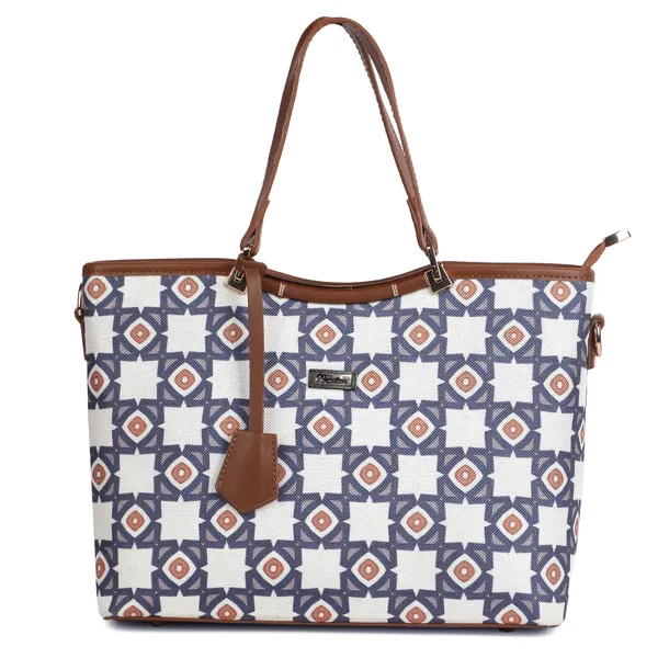 Signature_Multicolor_Fabric_Geometric_Pattern_Adjustable_Strap_Handbag