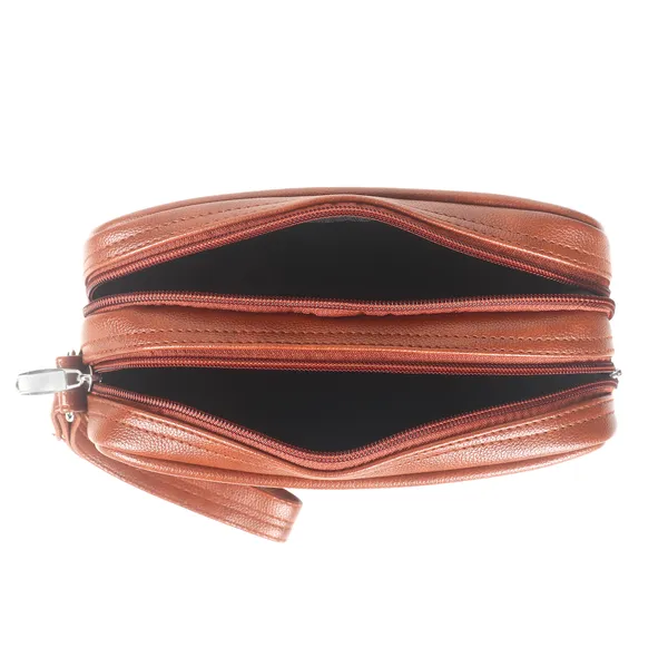 Signature_Tan_Brown_Leather_Multi_Compartment_Wristlet_Pouch