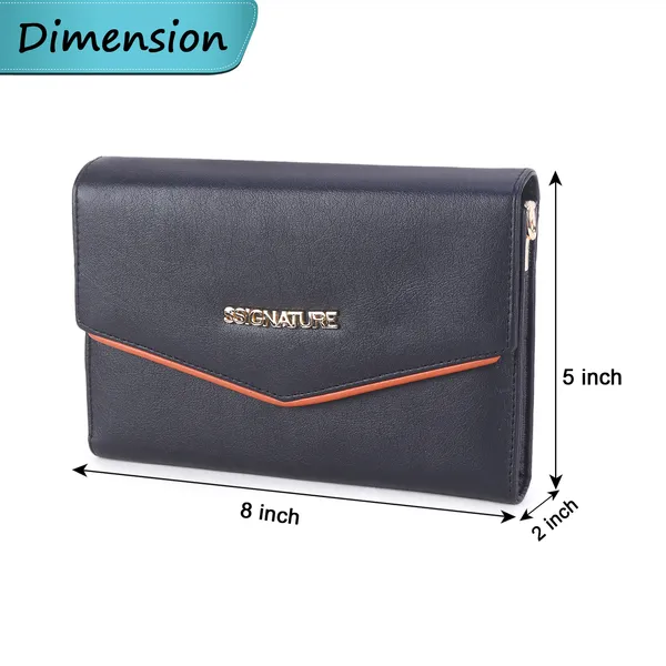 Signature_Navy_Blue_Faux_Leather_Adjustable_Strap_Sling_Bag_For_Women