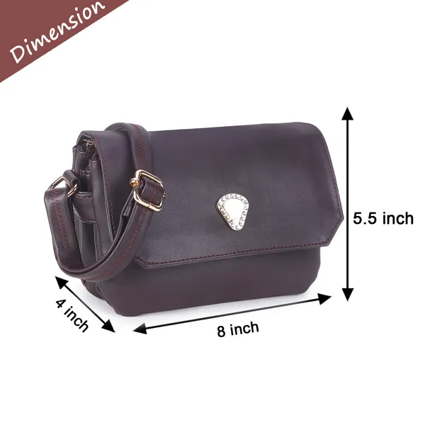 Signature_Brown_Leather_Decorative_Clasp_Sling_Bag_For_Women