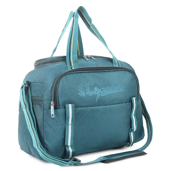 Signature_Blue_Fabric_Adjustable_Strap_17_Inch_Travel_Duffel_Bag