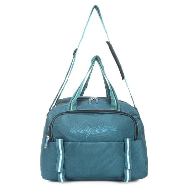 Signature_Blue_Fabric_Adjustable_Strap_17_Inch_Travel_Duffel_Bag