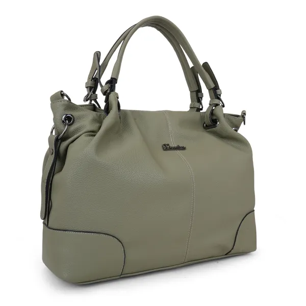 Signature_Olive_Green_Leather_Detachable_Strap_Handbag_For_Women