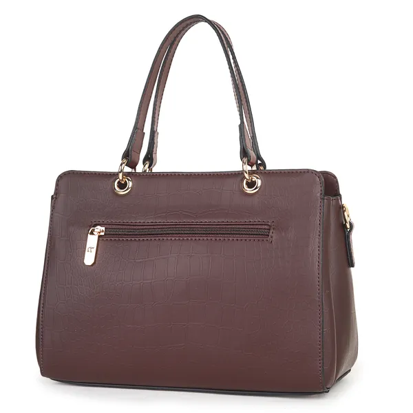 Signature_Brown_Leather_Tassel_Metal_Buckle_Handbag_For_Women