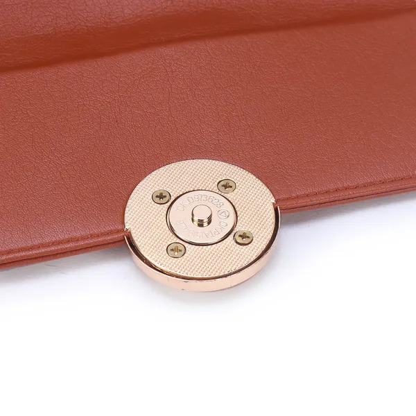Signature_Rust_Brown_Faux_Leather_Ring_Accent_Wallet_For_Women