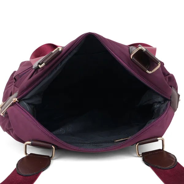 Signature_Purple_Faux_Leather_Multi_Compartment_Shoulder_Bag_For_Women