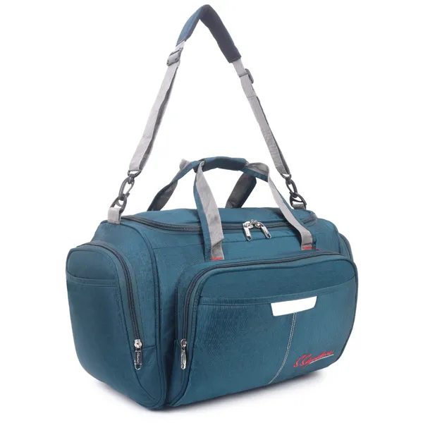 Signature_Teal_Blue_Fabric_Multi_Compartment_Travel_Duffel_Bag_For_Travel_Gym_Sports_Activities