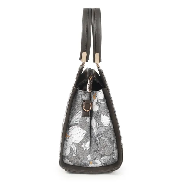 Signature_Grey_Floral_Faux_Leather_Accent_Stripe_Handbag_For_Women