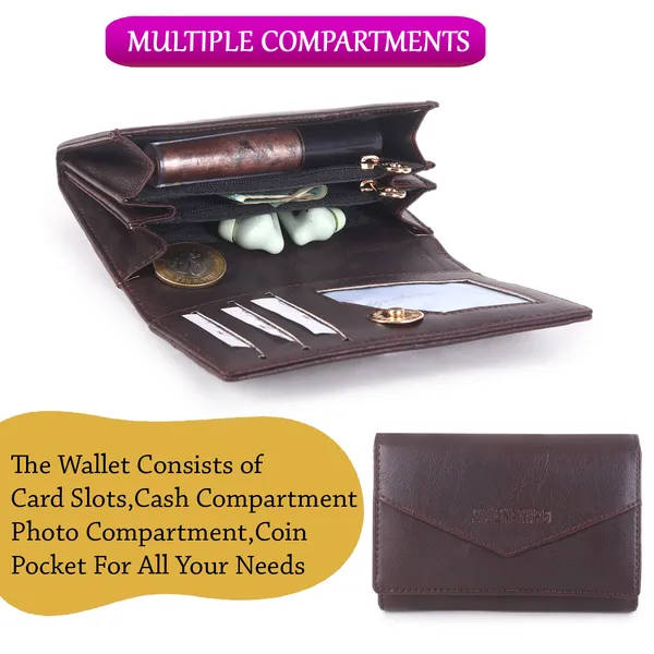 Signature_Brown_Leather_Envelope_Flap_Wallet_For_Men_And_Women