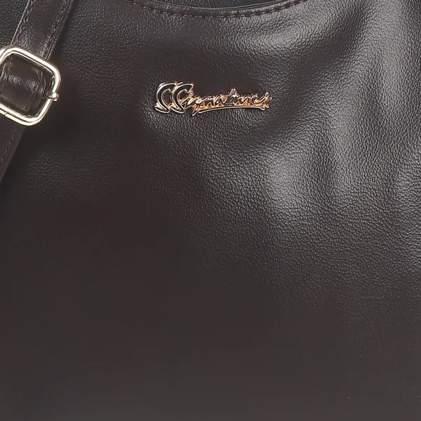 Signature_Brown_Leather_Classic_Style_Handbag_For_Women