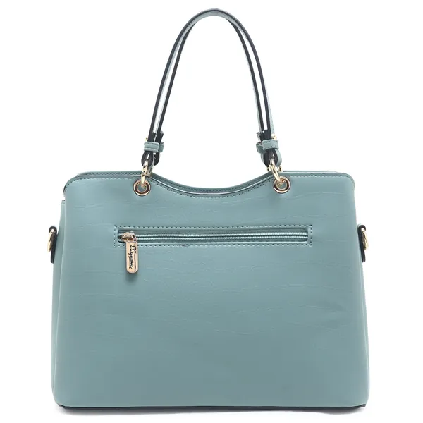 Signature_Blue_Faux_Leather_Adjustable_Strap_Handbag_For_Women