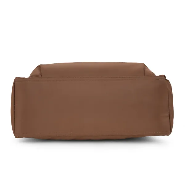 Signature_Brown_Nylon_Multi_Compartment_Adjustable_Strap_Tote_Bag_For_Women
