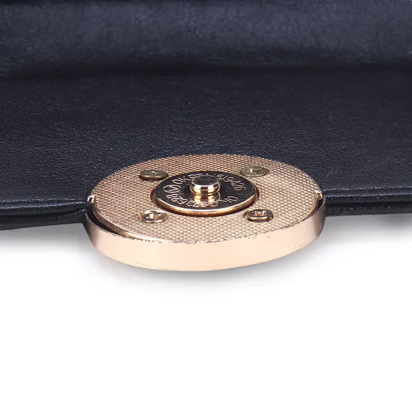 Signature_Black_Faux_Leather_Gold_Ring_Wallet_For_Women