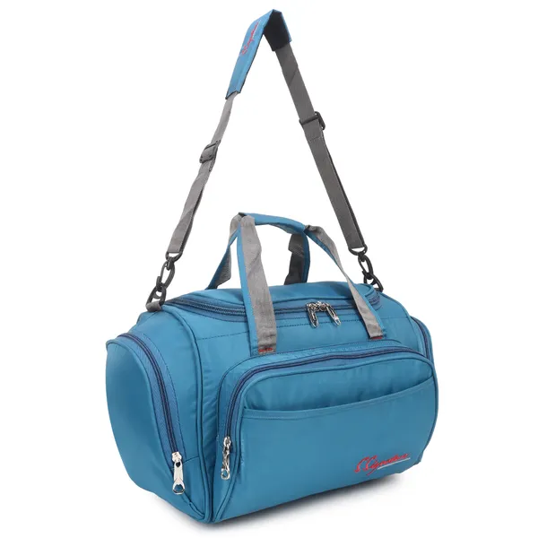 Signature_Blue_Fabric_Adjustable_Strap_Gym_Duffel_Bag