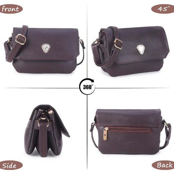 Signature_Brown_Leather_Decorative_Clasp_Sling_Bag_For_Women