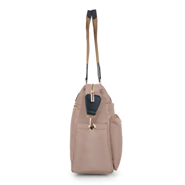 Signature_Beige_Fabric_Multi_Compartment_Adjustable_Strap_Diaper_Bag