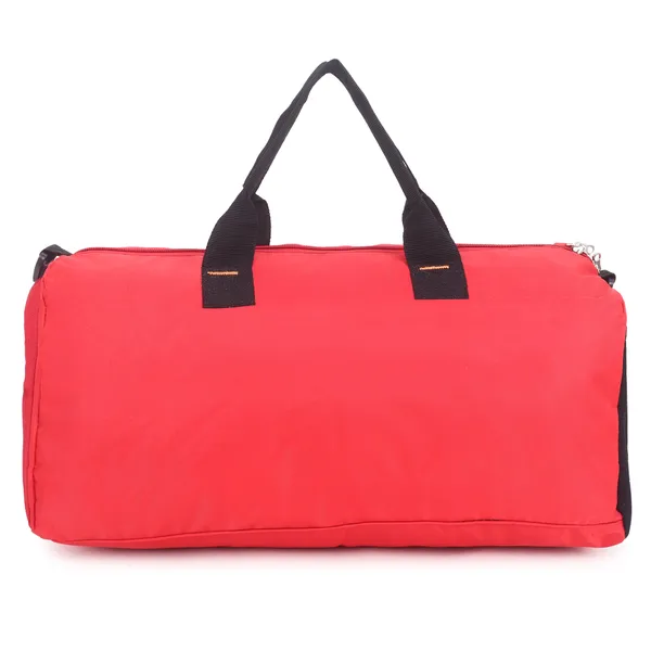 Signature_Red_Fabric_Water_Resistant_Shoe_Compartment_Duffel_Bag