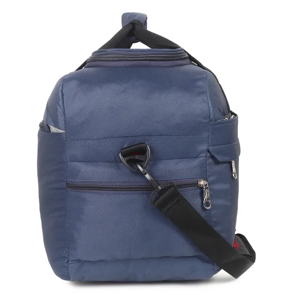 Signature_Navy_Blue_Fabric_Adjustable_Strap_Travel_Duffel_Bag_For_Men_And_Women