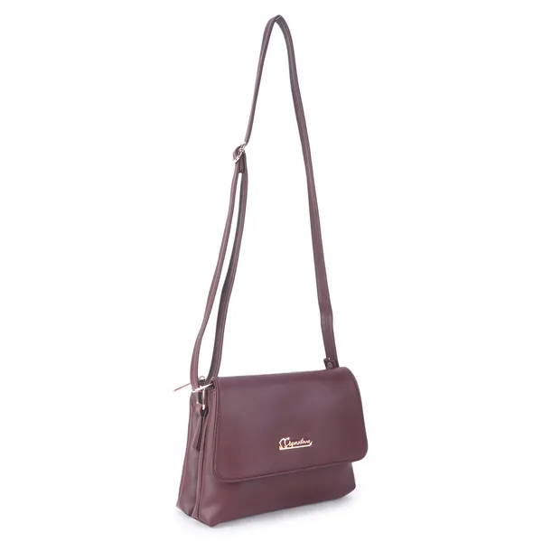 Signature_Burgundy_Vegan_Leather_Sling_Bag_For_Women