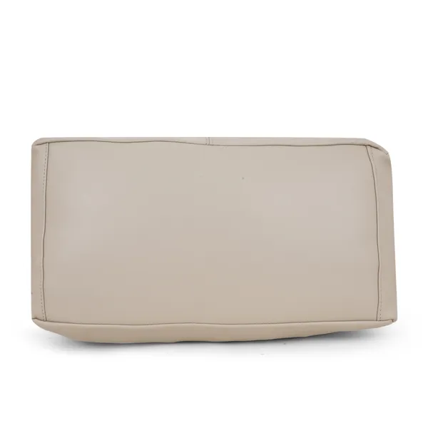 Signature_Beige_Faux_Leather_Adjustable_Strap_Hobo_Handbag_For_Women