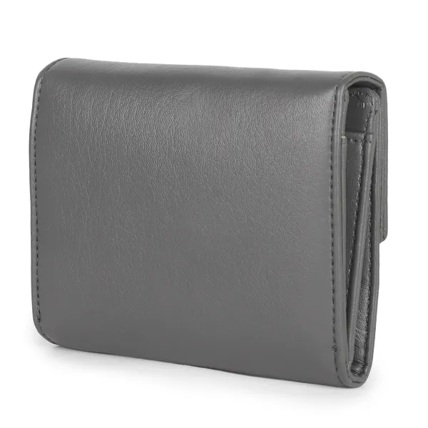 Signature_Grey_Leather_Tri_Fold_Coin_Pocket_Wallet_For_Men