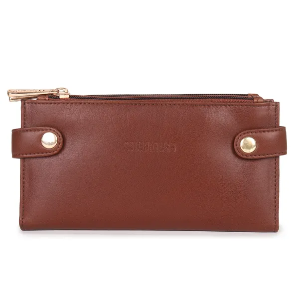 Signature_Leather_Multi_Card_Zipper_Wallet_Organizer_For_Women
