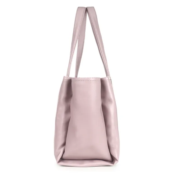 Signature_Dusty_Pink_Faux_Leather_Metallic_Zip_Tote_Handbag
