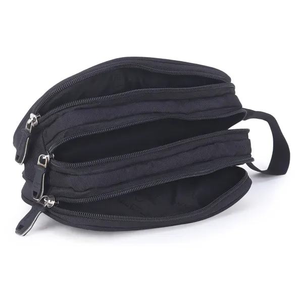 Signature_Black_Fabric_Dual_Compartment_Toiletry_Pouch_For_Women