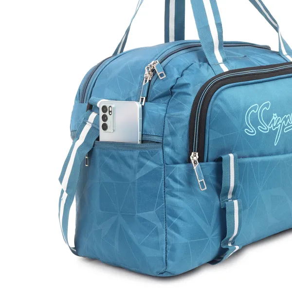 Signature_Sky_Blue_Fabric_Adjustable_Strap_Travel_Duffel_Bag