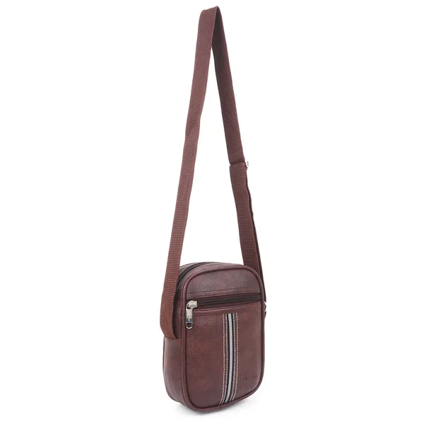 Signature_Brown_Vegan_Leather_Adjustable_Strap_Crossbody_Sling_Bag_For_Men