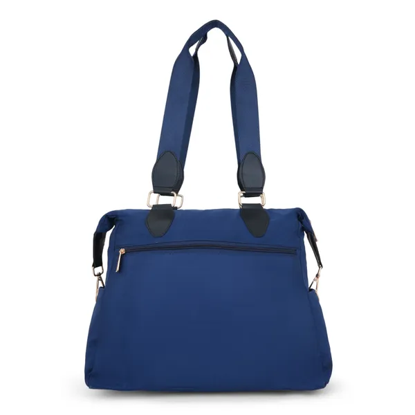 Signature_Navy_Blue_Fabric_Multi_Pocket_Adjustable_Strap_Tote_Bag_For_Women