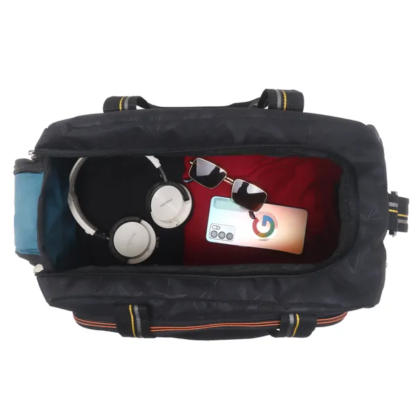 Signature_Black_Fabric_Adjustable_Strap_17_Inch_Duffel_Bag