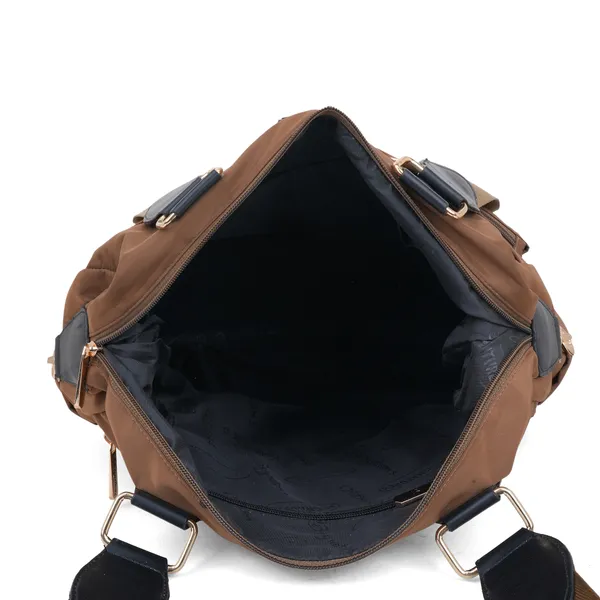 Signature_Brown_Faux_Leather_Adjustable_Strap_Tote_Bag_For_Women