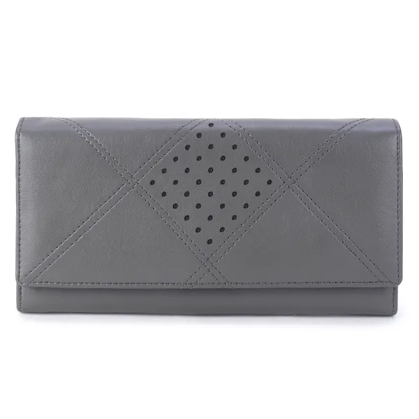 Signature_Grey_Quilted_Leather_Perforated_Wallet_For_Women