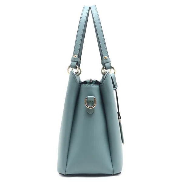 Signature_Blue_Faux_Leather_Adjustable_Strap_Handbag_For_Women