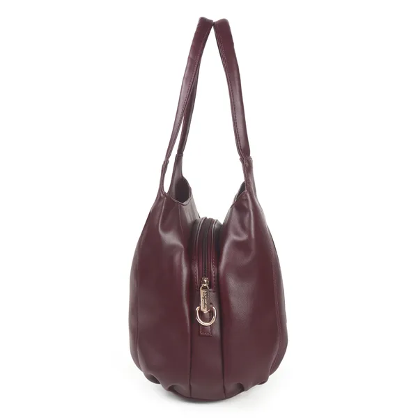 Signature_Burgundy_Leather_Classic_Handle_Metal_Buckle_Handbag
