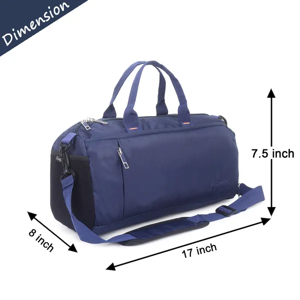 Signature_Navy_Blue_Fabric_Water_Resistant_Shoe_Compartment_GYM_Bag