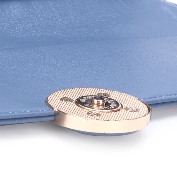 Signature_Blue_Faux_Leather_Ring_Closure_Clutch_Wallet_For_Women