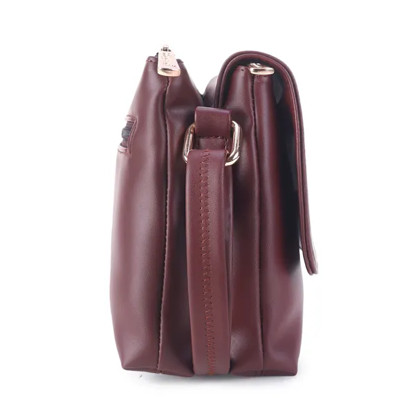 Signature_Burgundy_Vegan_Leather_Sling_Bag_For_Women