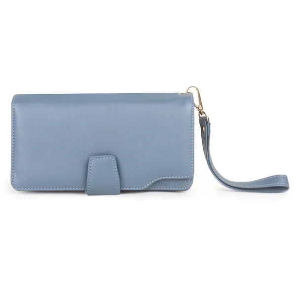 Signature_Blue_Leather_Multi_Pocket_Wrist_Strap_Wallet_For_Women