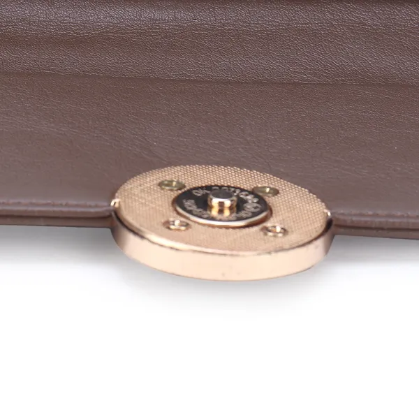 Signature_Brown_Faux_Leather_Circular_Accent_Wallet_For_Women