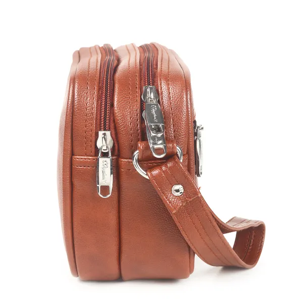 Signature_Tan_Brown_Leather_Multi_Compartment_Wristlet_Pouch